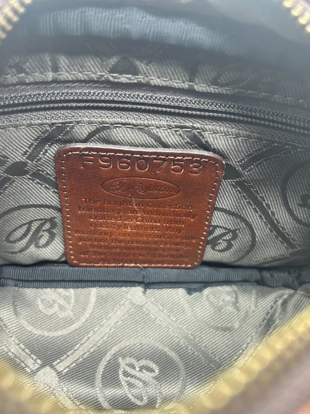 BRIGHTON Ferrara Dominique Leather Crossbody Camera Bag Whiskey Patchwork $295 - Picture 11 of 13